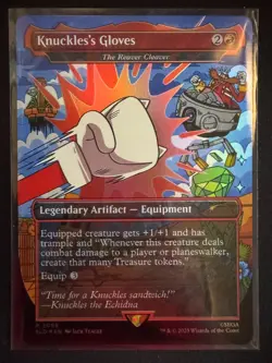 Knuckles's Gloves - The Reaver Cleaver (Rainbow Foil) Secret Lair Drop Foil - Image 1