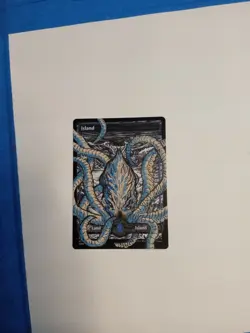 MtG MID Island Kraken Full Magic Altered Hand Painted Art Alter Midnight Hunt - Image 2
