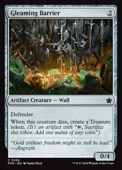 Gleaming Barrier x4 4x Foundations NM MTG - Image 1