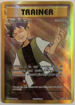 2016 XY Evolutions Brock's Grit 107/108 Pokemon Card Near Mint Full Art - Image 1