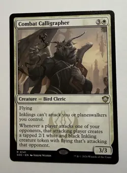 x1 Combat Calligrapher R MTG Commander: Secrets of Strixhaven M/NM, English - Image 1