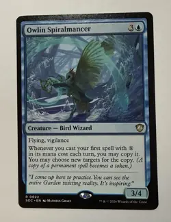 x1 Owlin Spiralmancer R MTG Commander: Secrets of Strixhaven M/NM, English - Image 1