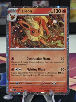 Pokemon TCG - Flareon - SVP 167 - 2025 S&V: Black Star Promo - Cosmo Holo - Image 1