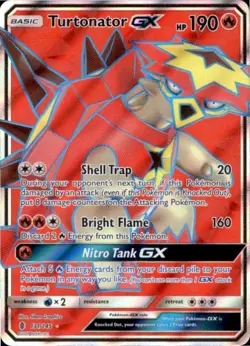 Turtonator GX (Full Art) 131/145 Holo Ultra Rare Guardians Rising Pokemon NM - Image 1