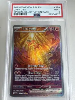 2023 PSA 9 Chi-Yu EX #259 Special Illustration Rare SIR Pokemon Paldea Evolved - Image 1
