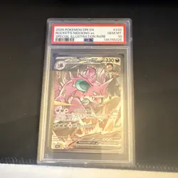Pokemon TCG Team Rocket's Nidoking ex SIR EN Holo PSA 10 233/182 Sv10 - Image 1