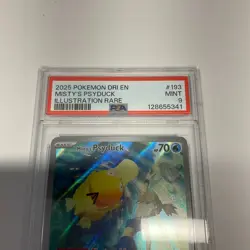 Misty's Psyduck 193/182 Destined Rivals Illustration Rare Holo PSA 9 - Image 2