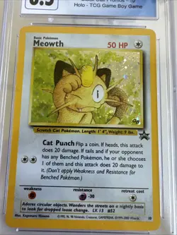 Wizards of the Coast Meowth Black Star Promo 10 Holo CGC 8.5 Pokemon TCG - Image 2