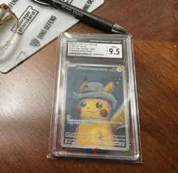 2023 Pokemon x Van Gogh Promo #085 Pikachu with Grey Felt Hat CGC 9.5 Mint+ - Image 1