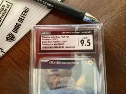 2023 Pokemon x Van Gogh Promo #085 Pikachu with Grey Felt Hat CGC 9.5 Mint+ - Image 2