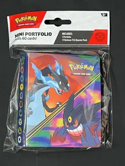 Pokemon TCG Mini Portfolio (Mega Gengar / Charizard) (No Pack) - Image 1
