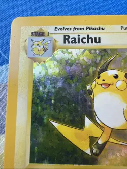 Raichu 14/102 Base Set Unlimited Holo Vintage 1999 Pokemon - Image 4