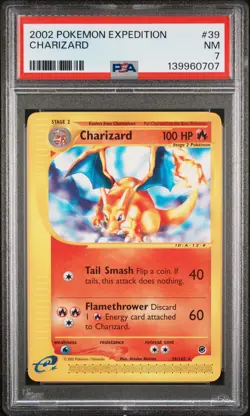 2002 POKEMON EXPEDITION #39 CHARIZARD PSA 7 - Image 1