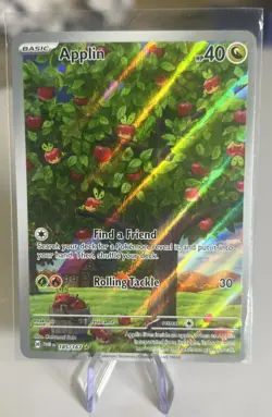Pokemon TCG Applin 185/167 SV06 Twilight Masquerade Illustration Rare Holo EN - Image 1