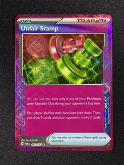 The Pokemon Company Unfair Stamp 165/167 Sv06 ACE SPEC Holo EN. 103 - Image 1