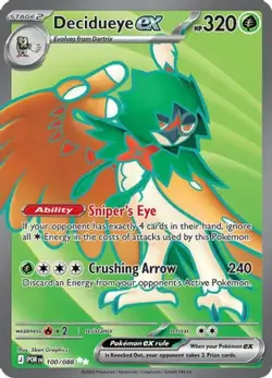 Decidueye ex 100/088 Holo Ultra Rare Perfect Order Pokemon Near Mint - Image 4