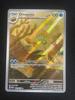 Pokemon Omanyte Illustration Rare SV: Scarlet & Violet 151 180/165 LP - Image 1