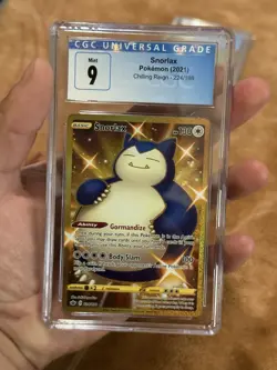 Pokemon Snorlax Chilling Reign Gold Secret Rare 224/198 CGC 9 Mint TCG - Image 1