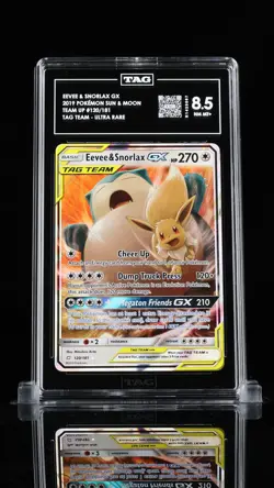 Pokemon Eevee & Snorlax GX 120/181 2019 Pokemon Team Up Tag Team TAG 8.5 - Image 1