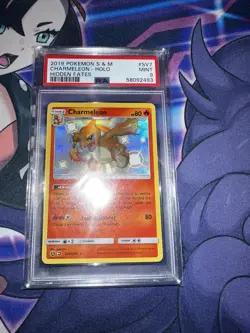 2019 Pokemon Sun & Moon Hidden Fates Shiny Holo - PSA MINT 9 - CHARMELEON - Image 1