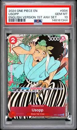 2024 One Piece EN Usopp English Version 1st Anniversary Set #004 PSA 10 GEM MINT - Image 1