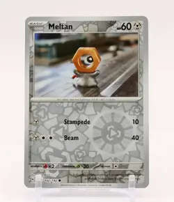 Meltan - 102/142 Stellar Crown REVERSE Holo Pokemon - NM/MINT - Image 1