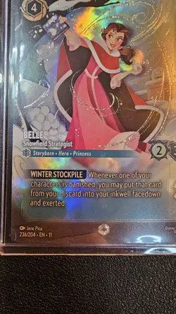 Disney Lorcana TCG Belle - Snowfield Strategist Winterspell Enchanted 236/204 - Image 2