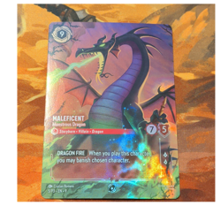 Disney Lorcana Maleficent Monstrous Dragon Legendary Foil 5/P3 EN - Image 1