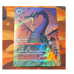 Disney Lorcana Maleficent Monstrous Dragon Alt Art Foil Ruby 5/P3 EN - Image 1