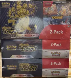 Pokemon Surging Sparks Elite Trainer Box + Booster Bundle, 2-pack ~ Costco Set - Image 1