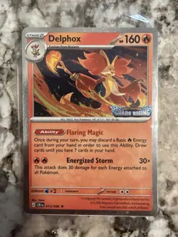 Delphox 013/086 Stamped Promo SEALED Chaos Rising Pokemon Card Best Buy Promo - Image 1