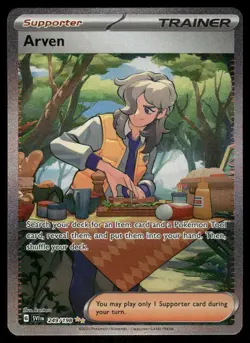 Pokemon Cards Arven 249/198 Scarlet & Violet Special Illustration Rare NM *2 - Image 1