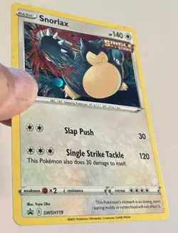 Snorlax SWSH119 SWSH: Sword & Shield Promo Cards Holo LP - Image 3