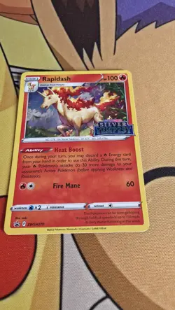 Pokemon TCG Rapidash SWSH270 Black Star Promo Silver Tempest Stamped Holo Card - Image 1