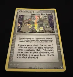 Pokemon Lanette's Net Search 77/106 EX Emerald Stamped Trainer 2005 Card - Image 1