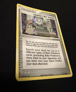 Pokemon Lanette's Net Search 77/106 EX Emerald Stamped Trainer 2005 Card - Image 2
