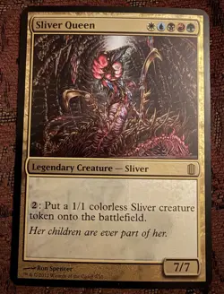 Mtg NM Sliver Queen Oversized Card Foil Commander English *Deck Not Included* - Image 1