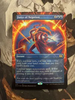 Force of Negation Borderless Foil MTG Double Masters 2022 Rare Mythic 2X2 NM - Image 1