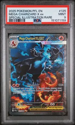 Mega Charizard X EX 125/094 Special Illustration Rare Pokemon PSA 9 - Image 1
