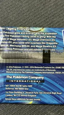 Pokemon TCG XY Evolutions Booster Pack 2016 Raichu Artwork Factory Sealed - Image 5