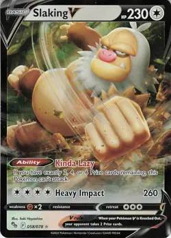 Slaking V Holo Ultra Rare Pokemon GO 058/078 NM - Image 1