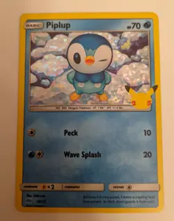 (2) Pokemon 25th Anniversary HOLO 2021 Charmander 9/25 & Piplup 20/25 McDonald's - Image 5