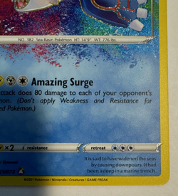 Pokemon: Kyogre 021/072 Shining Fates Pokemon TCG Near Mint - Image 4