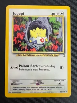 Pokemon TCG Togepi Neo Genesis 51/111 Regular Unlimited Uncommon VLP - Image 1
