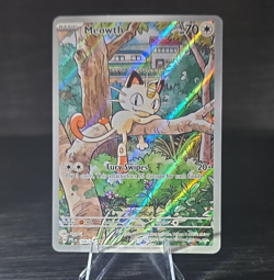 Pokemon Meowth Illustration Rare Full Art Holo 106/091 Paldean Fates English - Image 1