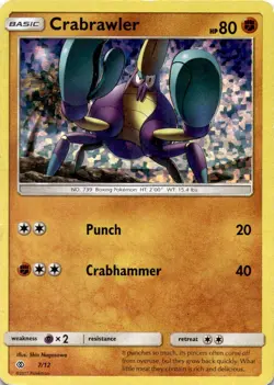 CRABRAWLER 007/012 HOLO P MCDONALD'S PROMOS 2017 POKEMON HOLO MP - Image 1