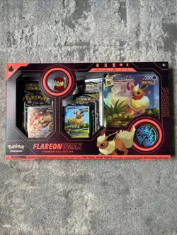 Pokemon TCG Flareon VMAX Premium Collection Box Factory Sealed Box Eeveelutions - Image 1