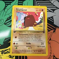 Pokemon Team Rocket Diglett (Taupiqueur) French 1st Edition #52/82 - Image 1