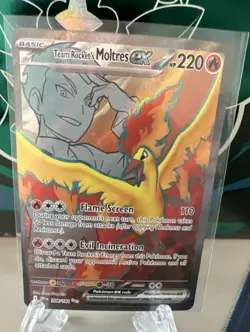 The Pokemon Company Team Rocket's Moltres ex 208/182 EX Holo Basic HP220 - Image 1