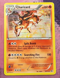 Pokemon: Legendary Treasures: Holofoil Charizard: Moderately Played Condition - Image 1